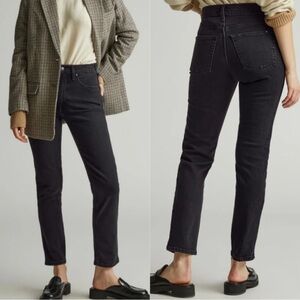 Everlane the original cheeky jean woman's size 27 washed black denim